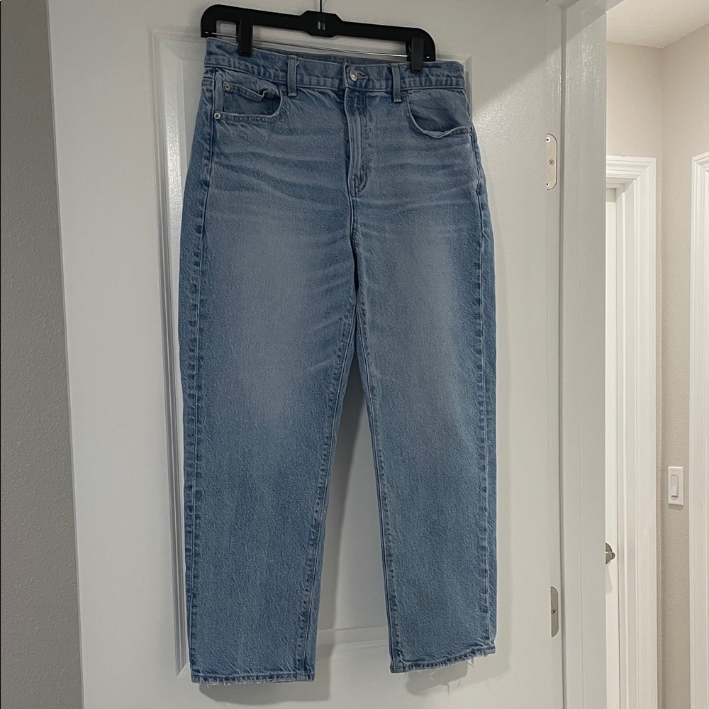 Women’s American Eagle Light Stretch Super High Rise Ankle Straight Jeans Sz 8